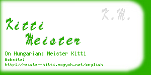 kitti meister business card